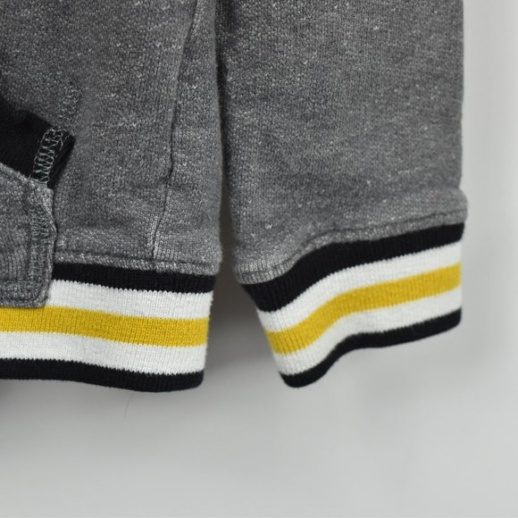 Gray full zip hoodie  with contrasting ribbing 4T - Picture 3 of 9
